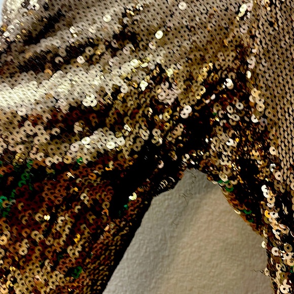 Gold sequins pants expensive ass pants but gorgeous - Picture 2 of 8